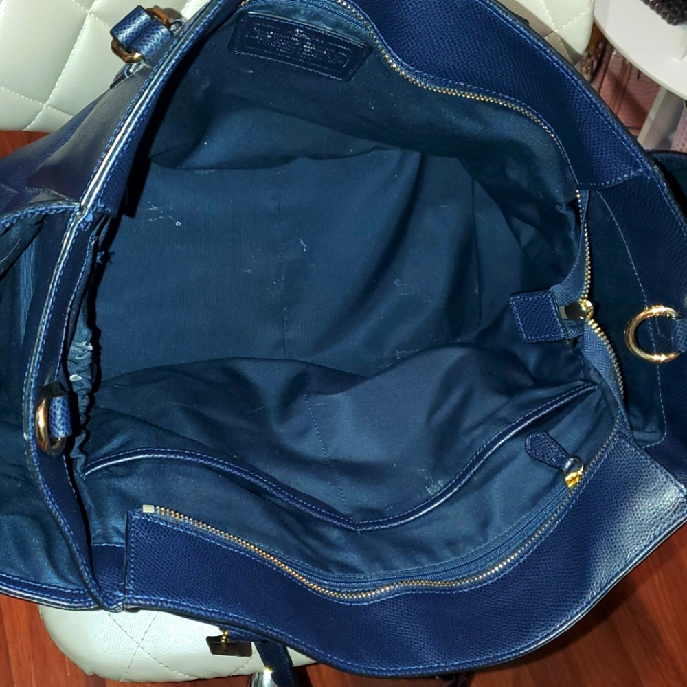 Coach Dark Blue Leather Baby Tote Bag💙 - Picture 12 of 16